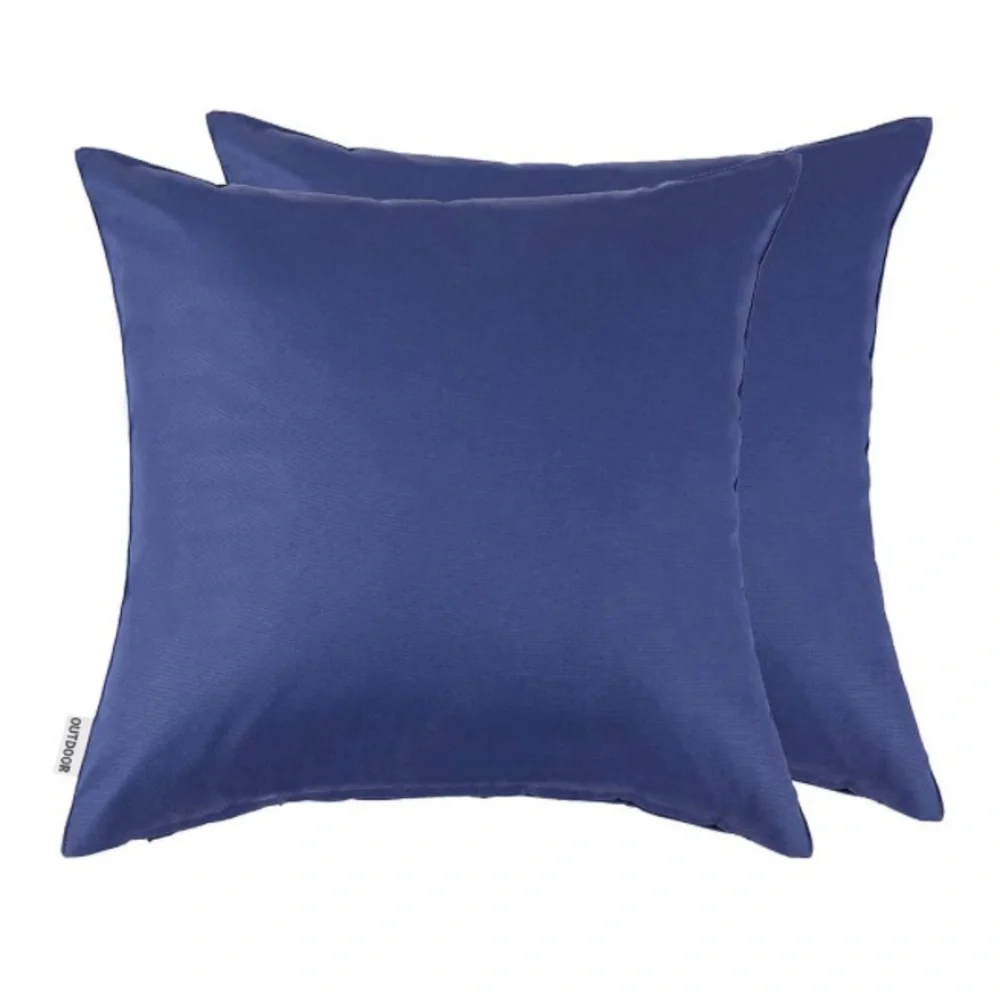 Luxury Home | Chic Navy Blue Outdoor Water Resistant Throw Pillow Covers